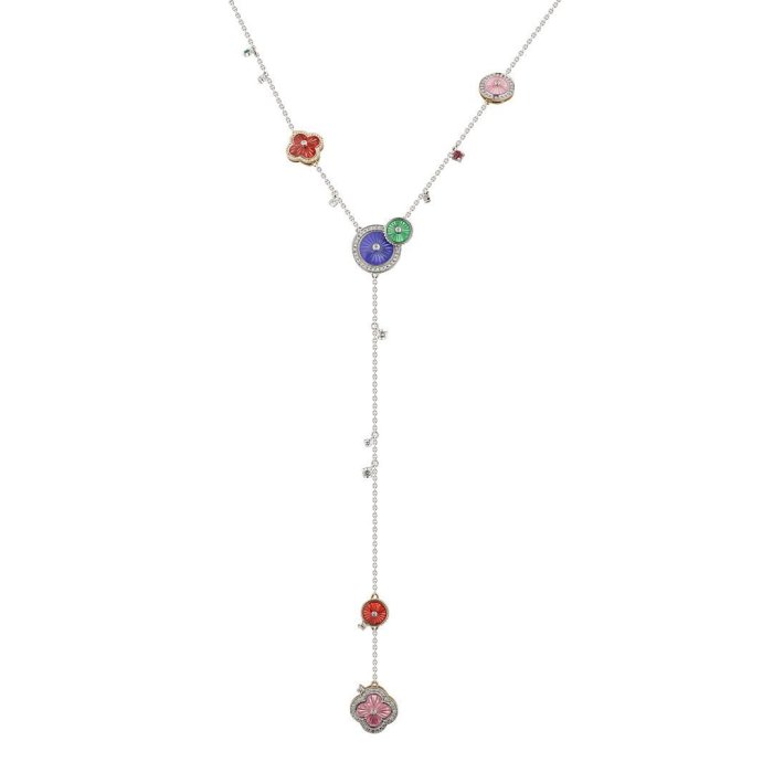 Ожерелье из золота с бриллиантом и ониксом Русские Самоцветы (Арт.95861)