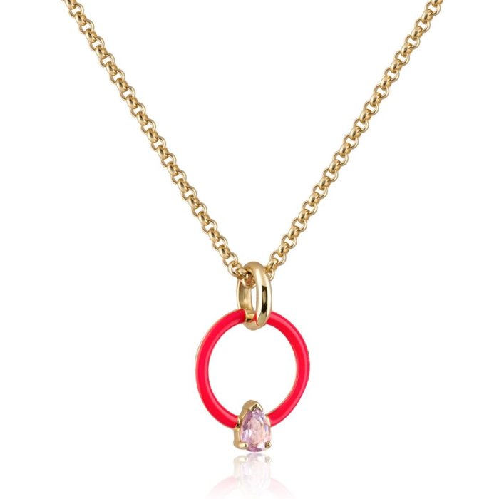 Ожерелье из золота с бриллиантом и ониксом Русские Самоцветы (Арт.95861)