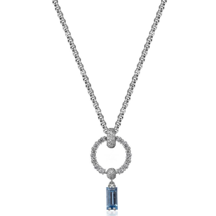 Ожерелье из золота с бриллиантом и ониксом Русские Самоцветы (Арт.95861)