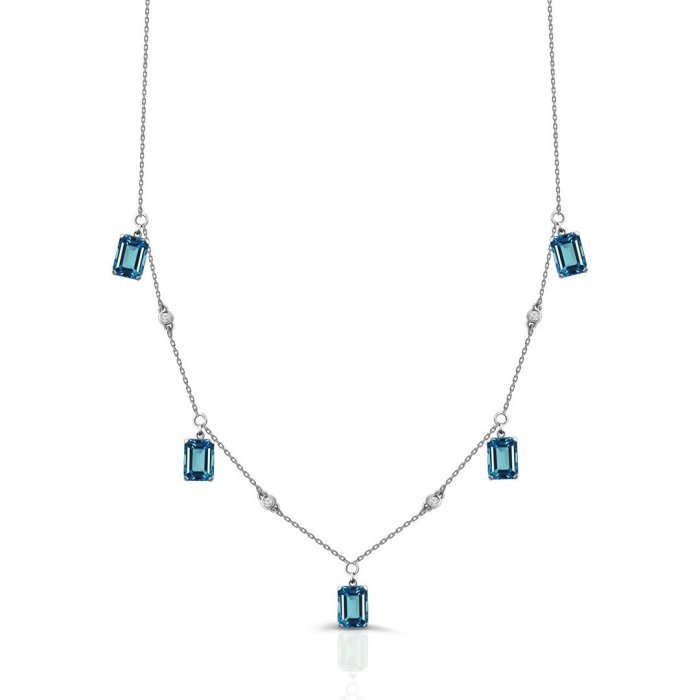 Ожерелье из золота с бриллиантом и ониксом Русские Самоцветы (Арт.95861)