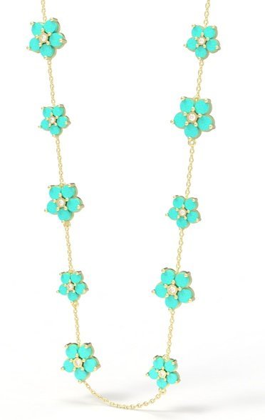 Ожерелье из золота с бриллиантом и ониксом Русские Самоцветы (Арт.95861)