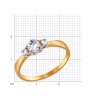 Кольцо из золота с фианитами (Арт.017493-4)
