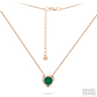 Ожерелье золото с агатом «Сердце гармонии» Magic Stones (арт.06-1-060-0900-010)