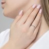 Кольцо из белого золота с бесцветными и чёрными бриллиантами (Арт.7010051)