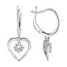 Серьги из серебра с фианитами (Арт.94024439)