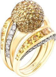 Кольцо из золота с бриллиантом и сапфиром (Арт.rg_5001_a08_55(a05))