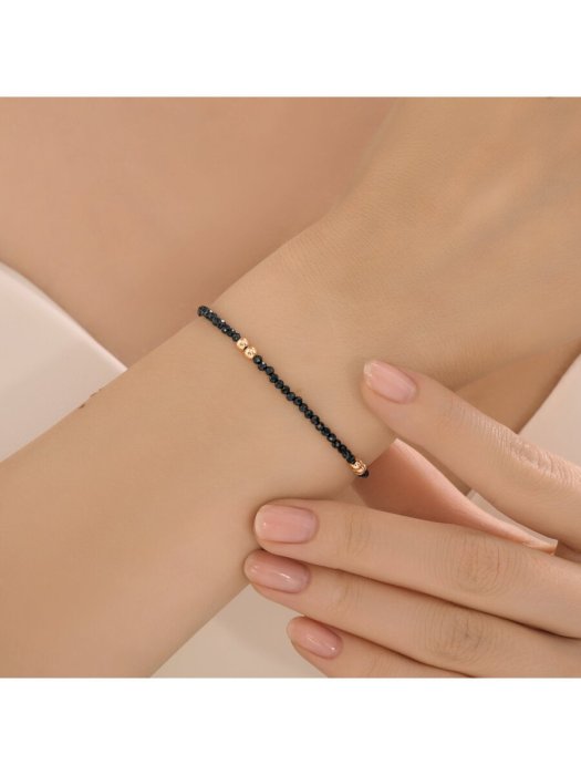 Браслет золотой пробы 585 с шпинелью (Арт.750623)