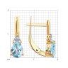Серьги золотые пробы 585 с топазом (Арт.72-00033)