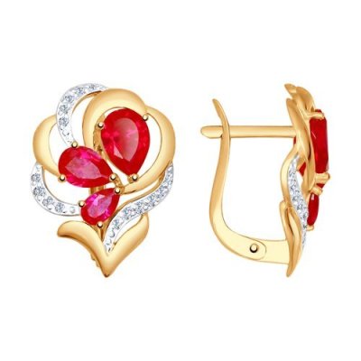 Серьги золотые пробы 585 (Арт.725038)