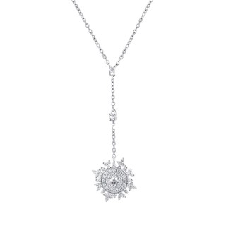Ожерелье серебро с фианитом «Queen Star» Fresh Jewelry (арт.CZ-N02913-X-W-W-X-W)