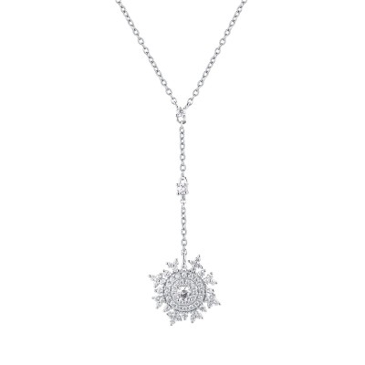 Ожерелье серебро с фианитом «Queen Star» Fresh Jewelry (арт.CZ-N02913-X-W-W-X-W)
