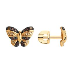Серьги из золота с фианитами (Арт.028912)