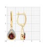 Серьги из золочёного серебра с гранатами и фианитами (Арт.92023210)