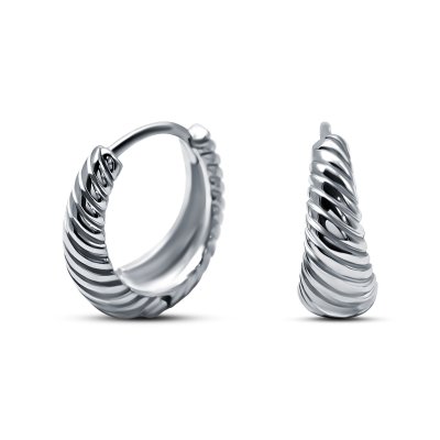 Серьги-конго Серебряные крылья (Арт.02de6398a-202_)