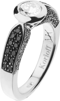 Кольцо из белого золота с бриллиантом (Арт.101ka10)