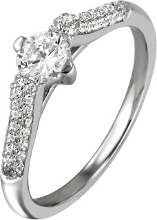 Кольцо серебряное с кубическим цирконием «Bridal Spark» Breuning (арт.4170135)