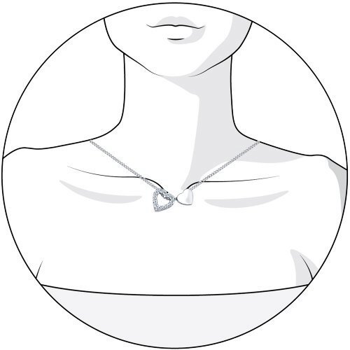 Колье из серебра с фианитами (Арт.94070057)