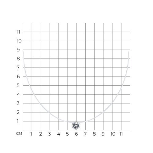Колье из серебра с фианитом (Арт.94070425)