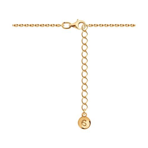 Колье из золочёного серебра с фианитами «Связь миров» Соколов (арт.93070130)