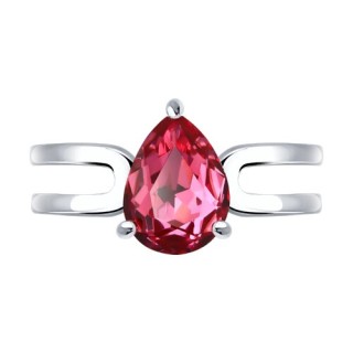 Кольцо из серебра с кристаллом «Яркое Сердце» Соколов (арт.94-110-00244-1)