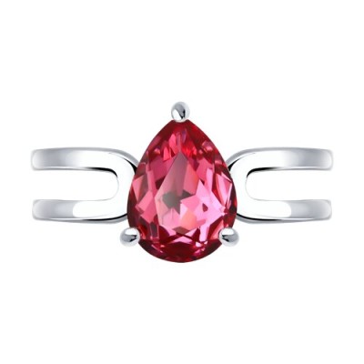 Кольцо из серебра с кристаллом «Яркое Сердце» Соколов (арт.94-110-00244-1)
