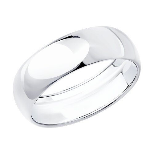 Кольцо серебряное без вставок «Зеркальная клятва» Соколов (арт.02096)