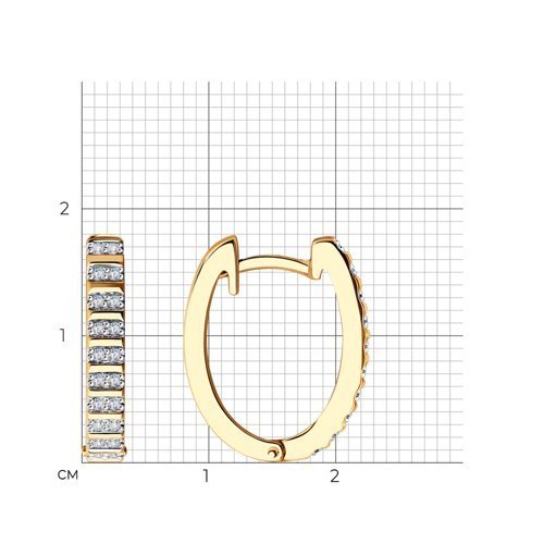 Серьги из золота с бриллиантами (Арт.1021779)