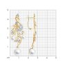 Серьги золотые пробы 585 с жемчугом (Арт.792217)