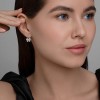 Серьги детские серебро с фианитами «Счастливый клевер» Соколов (арт.94-120-02184-1)