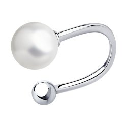 Серьга из серебра с жемчугом (Арт.94170145)