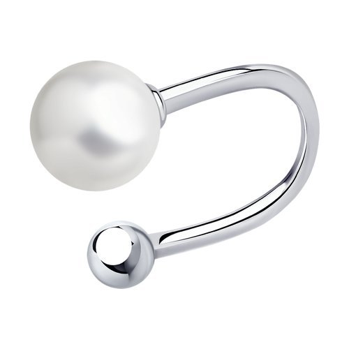 Серьга из серебра с жемчугом (Арт.94170145)