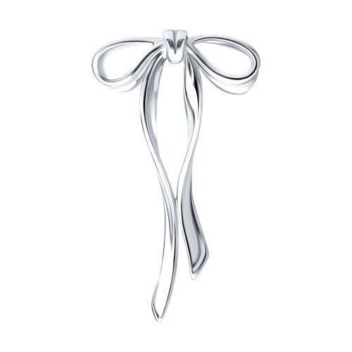 Серьги серебряные без вставок "Воздушный Бант" Соколов (арт.940127000611)