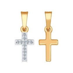 Крест из золота с бриллиантами (Арт.1030491)
