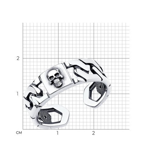 Кольцо из чернёного серебра (Арт.95010142)