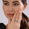 Кольцо из серебра с ситаллами и фианитами «Лазурный шепот» SOKOLOV (арт.94-310-02192-1)