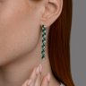 Серьги из серебра с ситаллами и фианитами (Арт.94-321-02173-2)