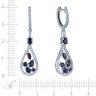 Серьги из белого золота с бриллиантом и сапфиром (Арт.kt0141m-ws_sr_sa_wg)