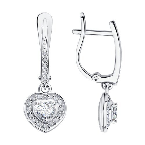 Серьги из белого золота с бриллиантами (Арт.9020063)