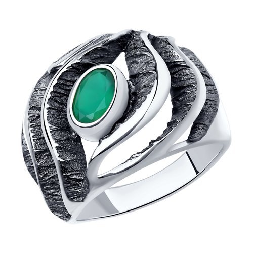 Кольцо из серебра с агатом (Арт.92012060)