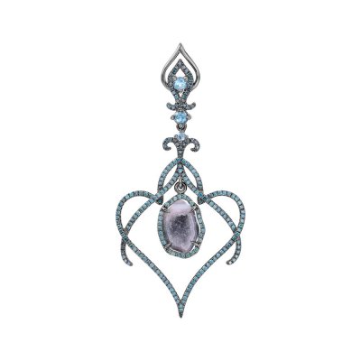 Кулон из золота с бриллиантом и топазом (Арт.mp51856-abl-lnbt-skbt1_b_pd_dl_bt_j_blk)