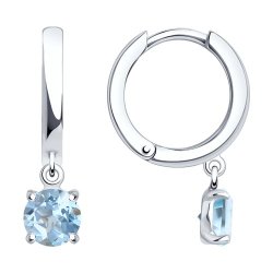 Серьги из серебра с топазами (Арт.92022391)