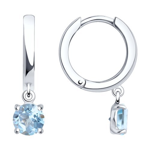 Серьги из серебра с топазами (Арт.92022391)