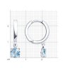 Серьги из серебра с топазами (Арт.92022391)