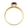 Кольцо из золота с бриллиантами и рубином (Арт.4010665)
