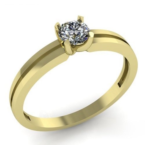 Кольцо с бриллиантом шампань «Рианна» из золота 585 пробы Kabarovsky (арт.11-21888-9200)