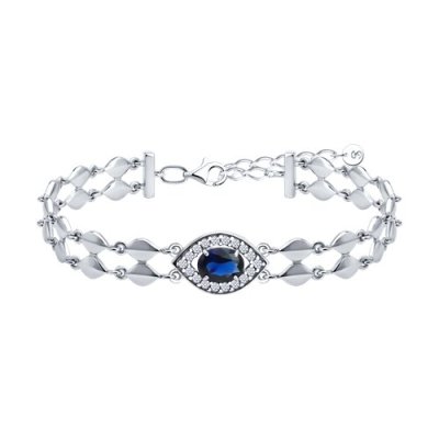 Браслет SOKOLOV «Синий взгляд» из серебра 925 с фианитами (арт. 94051596)