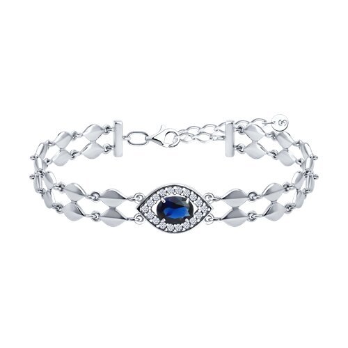 Браслет SOKOLOV «Синий взгляд» из серебра 925 с фианитами (арт. 94051596)