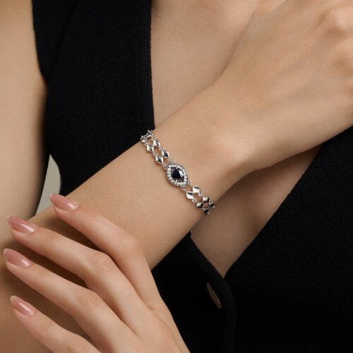 Браслет SOKOLOV «Синий взгляд» из серебра 925 с фианитами (арт. 94051596)