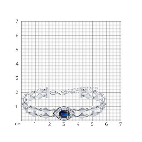 Браслет SOKOLOV «Синий взгляд» из серебра 925 с фианитами (арт. 94051596)