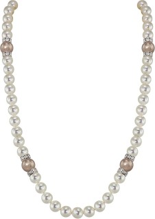 Ожерелье серебро с жемчугом и куб. цирконием «Romantic 1S» Rivoli (арт.102L-SR5-1-9)